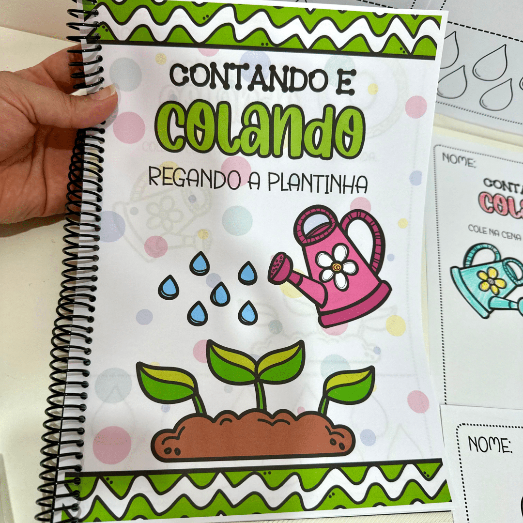Contando e Colando Regando a Plantinha