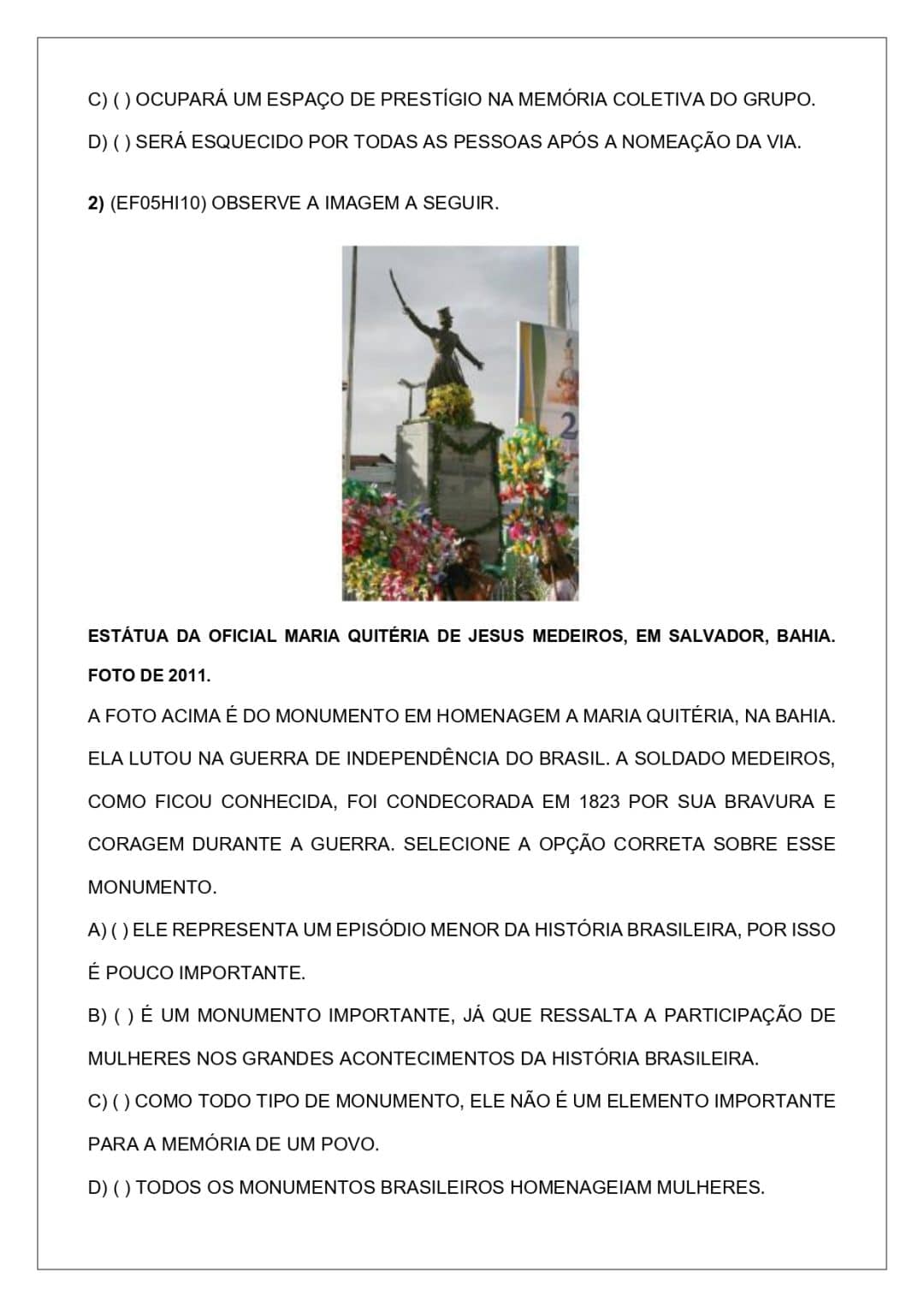 Avaliação bimestral 5º ano EF 3º bimestre - Imagem 6