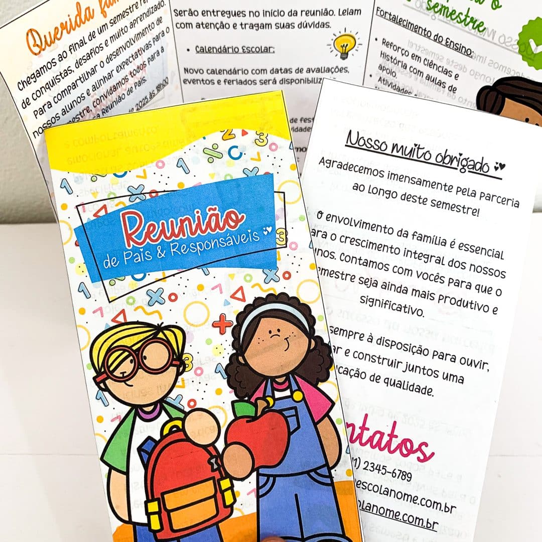 Folder Reunião dos Pais