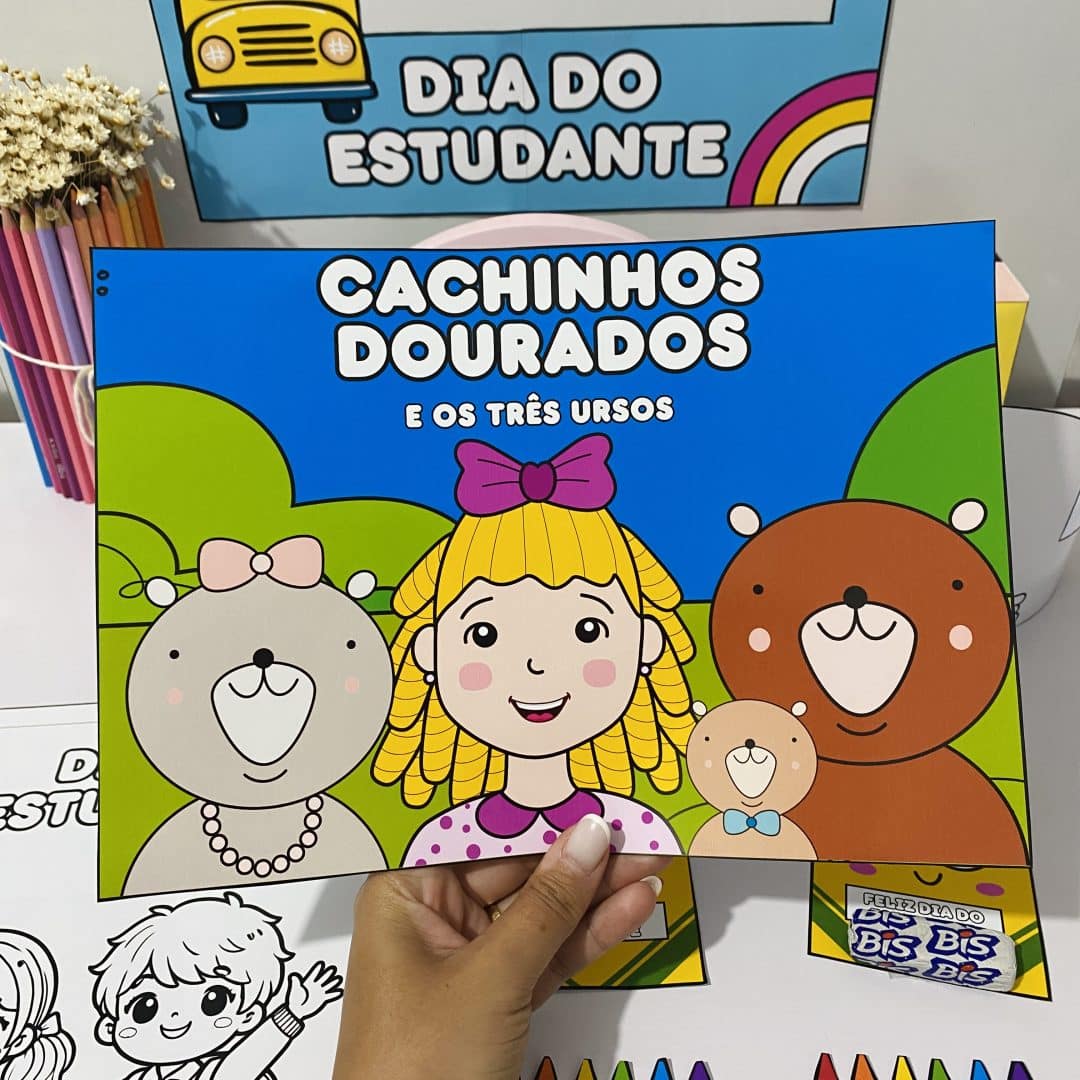 Sacola Cachinhos Dourados e os Três Ursos
