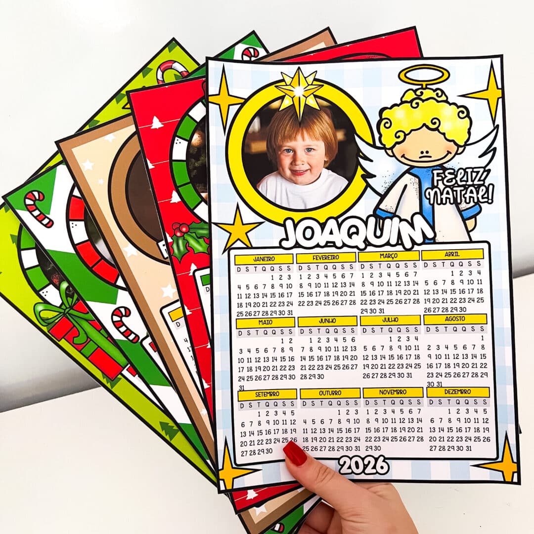 Calendários Editáveis de Natal