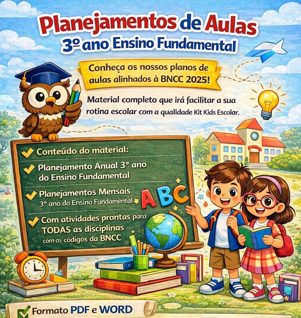 Planejamentos de Aulas BNCC 2026 3º ano Ensino Fundamental