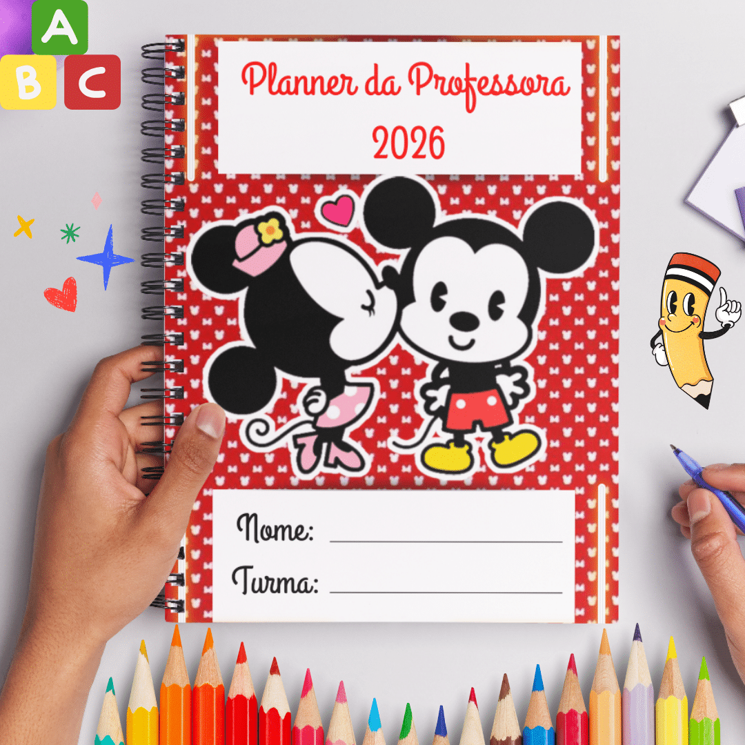 Planner da professora 2026- Personagens