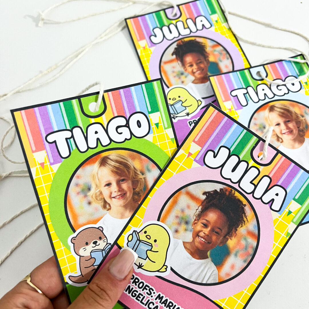 Crachás de Pescoço Editáveis