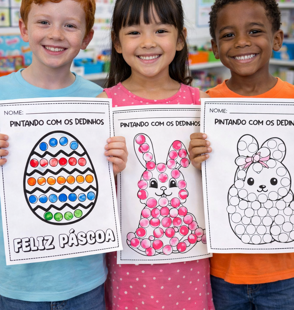 Pintando com os Dedinhos Páscoa