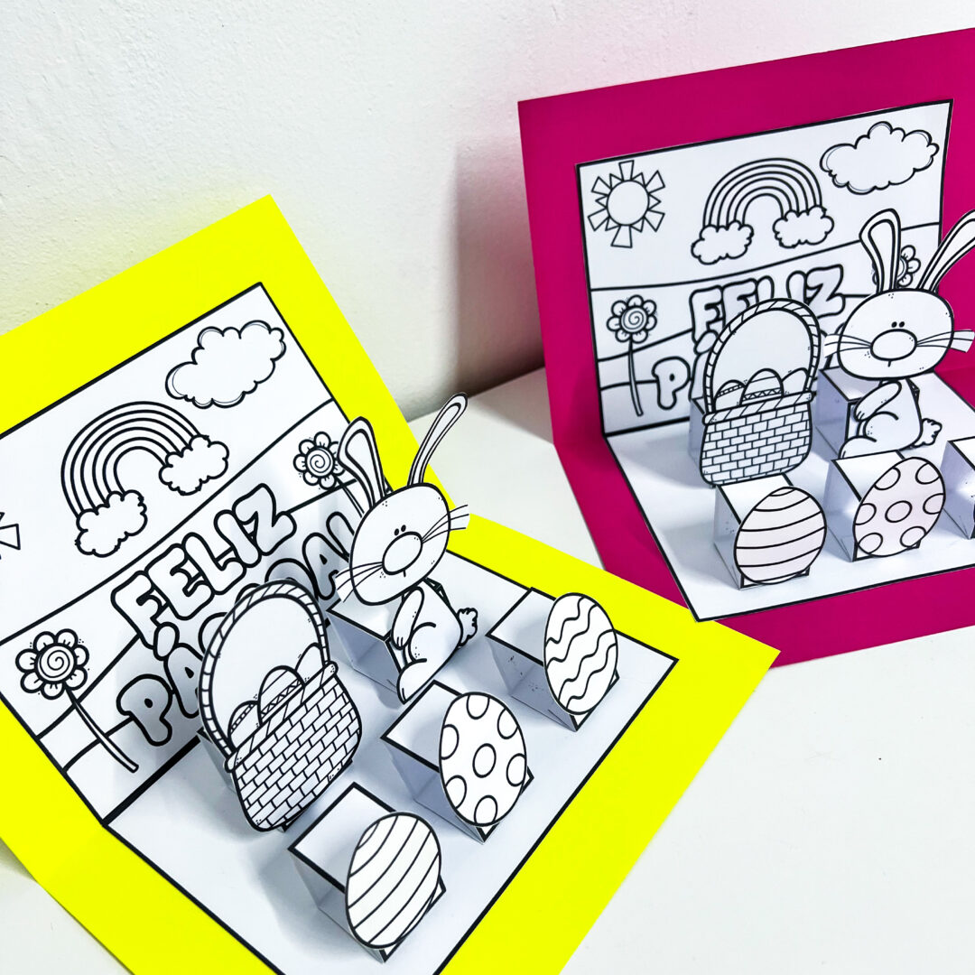 Cenário de Páscoa – Para Colorir